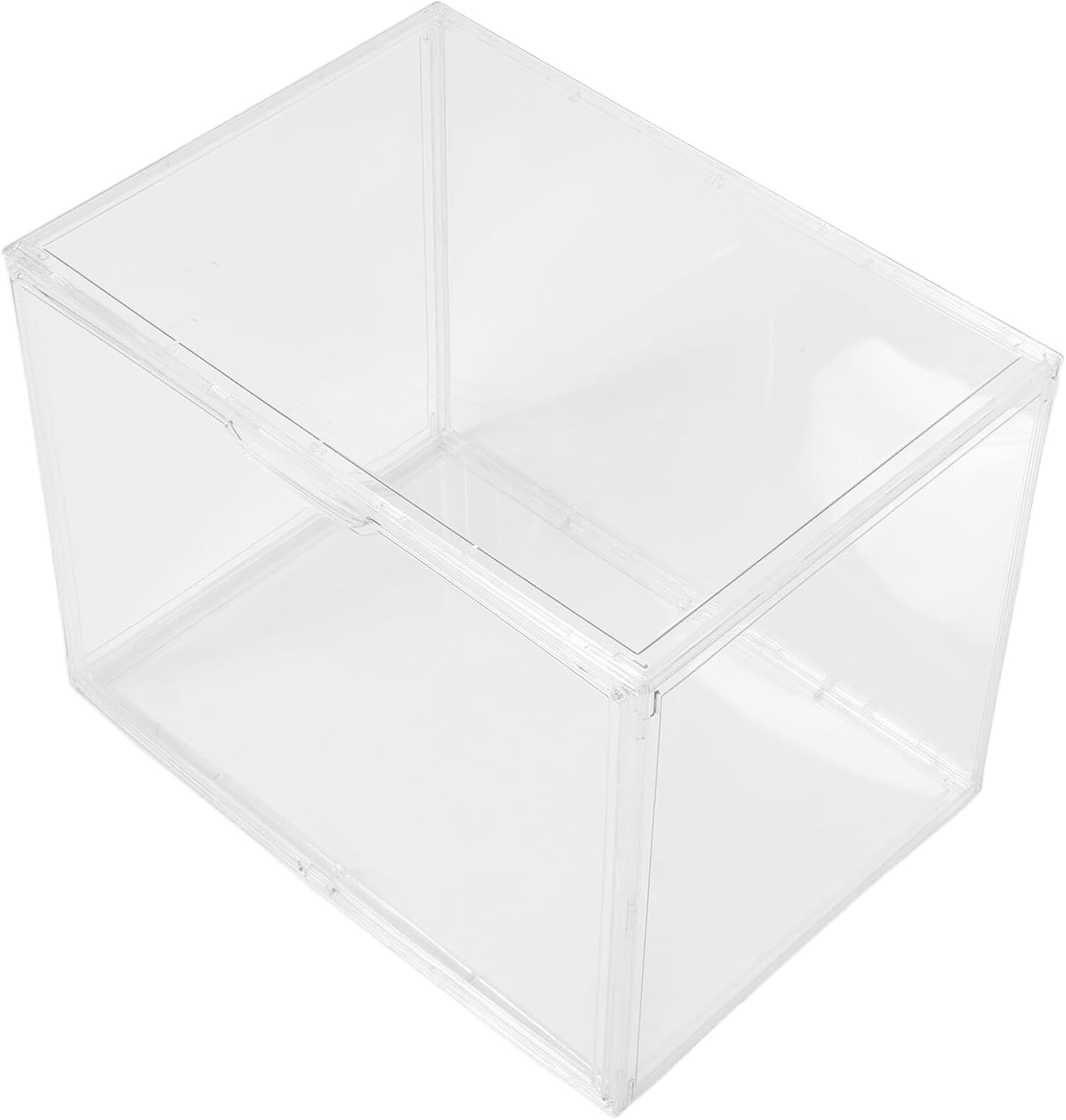PRETYZOOM Acrylic Extra Large Shoe Storage Box 45x33x33cm Plastic Stackable Sneaker Organizer Container for Home Entryway Closet