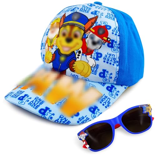 OPEIXSAYKOC Baseball Cap und Sonnenbrille Kinder Set, Verstellbare Sonnenhut Kinder, Sonnenhut, Baseballmütze Hut UV Schutz