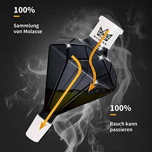 Ryosee Shisha Molassefänger Diamant Für alle Shishas mit 18/8 Schliff aus Verdicktes Glas Premimum Universal Shisha… – Bild 4