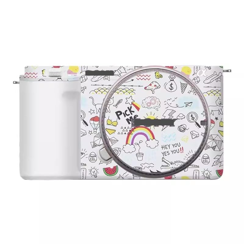 Autocollant blanc Sony ZV-E10 avec motif dessin animé mignon