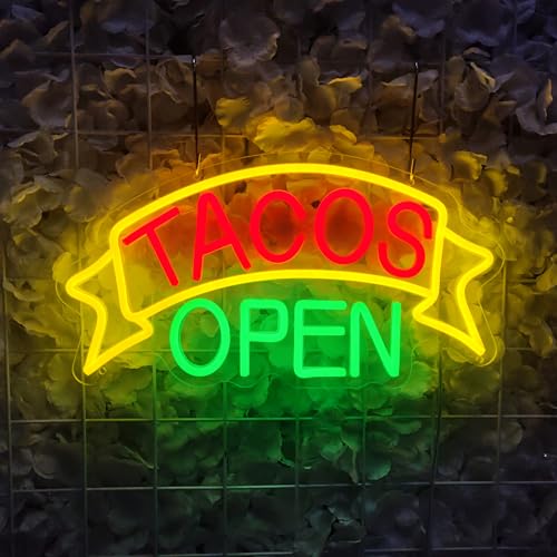 Taco Bar Neon Signs for Wall Decor, LED Taco Neon Sign for Mexica...