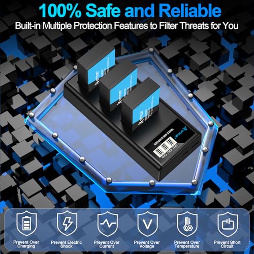 Image of Artman LP-E17 Battery 3-Pack 1300mAh and 3-Channel LCD Charger Pack for Canon EOS RP R10 R8 R50 Rebel T6i T7i T8i T6s SL2 SL3 EOS M3 M5 M6 200D 77D 750D 760D 800D 8000D KISS X8i Camera