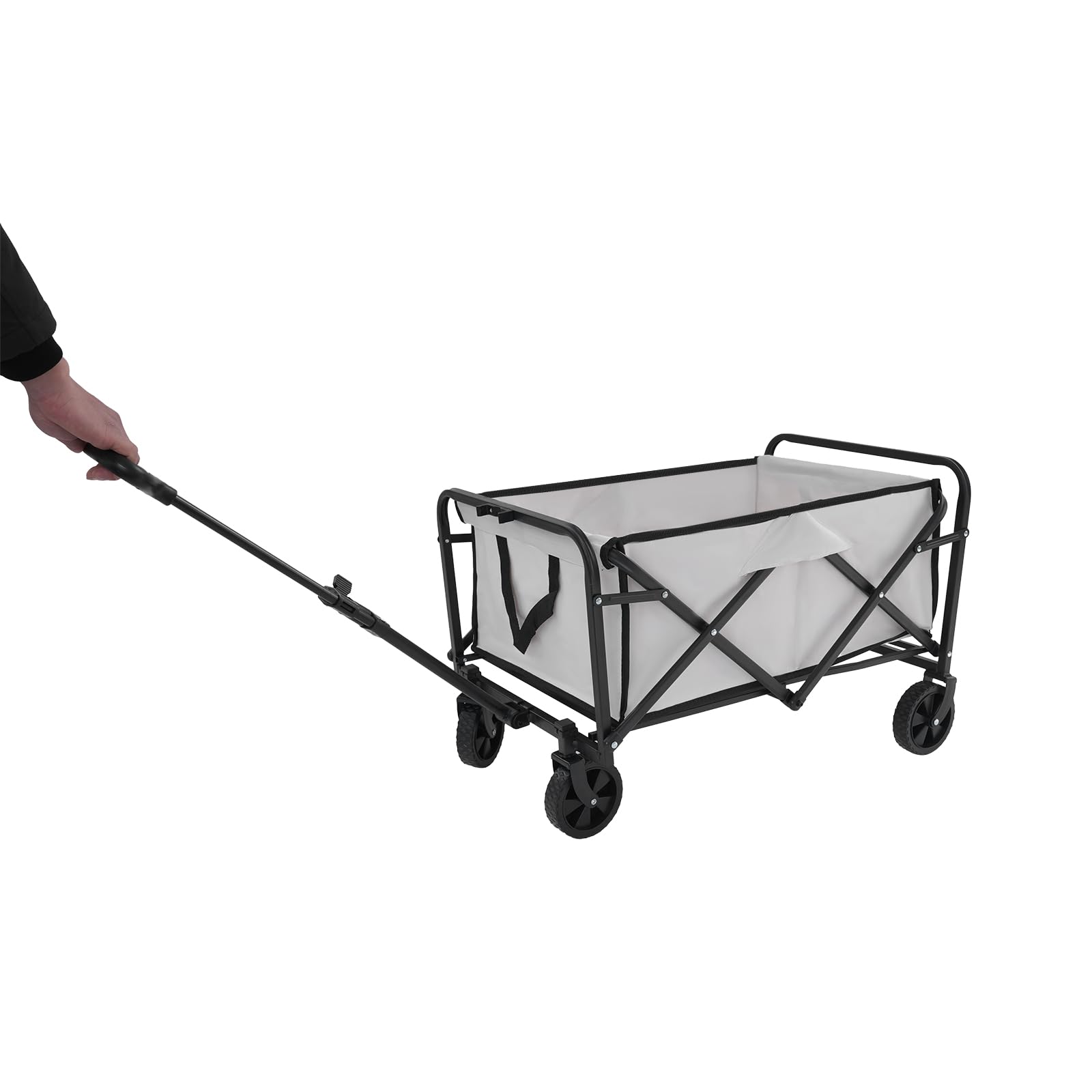 Carro de mano portátil plegable, carrito de playa con ruedas grande y plegable, adecuado para alimentos, deportes, jardinería, compras, camping, carrito de mano