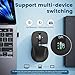 CITLLA Wireless Bluetooth Mouse (USB + BT1 + BT2), Full Size, 4-Way Scrolling, Multi-Device Silent Mouse for Computer, Laptop, iPad, MacBook (Black)