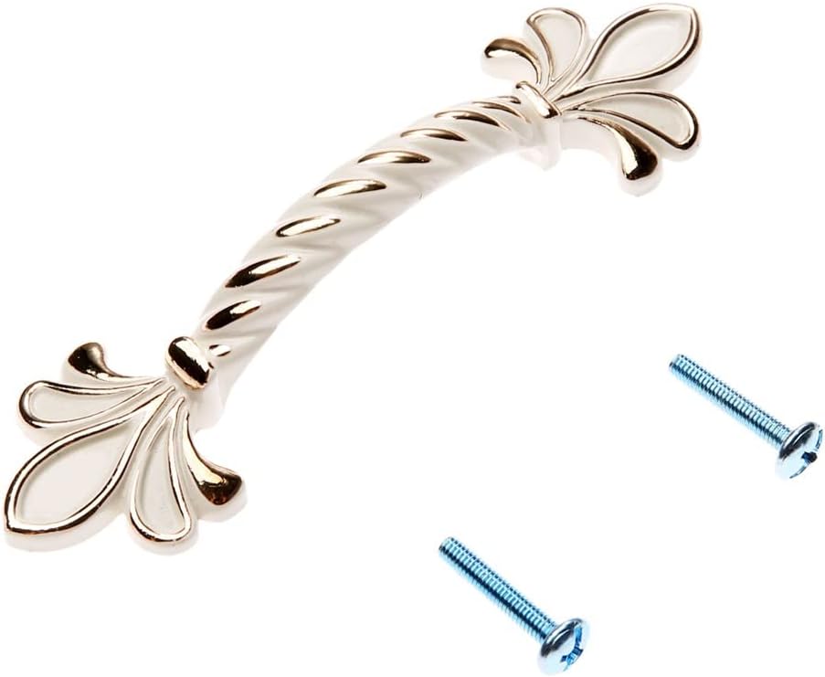 1pc 64mm/96mm Chrome Floral Pattern Bedroom Kitchen Drawer Door Cabinet Pull Handle Knob Furniture Hardware(64mm)