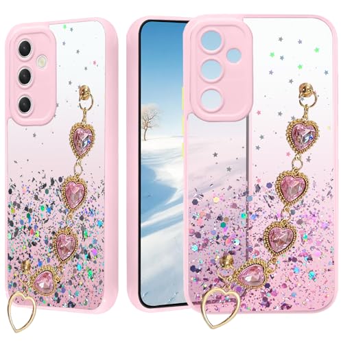 Coque paillettes Samsung A14 5G antichoc silicone avec sangle