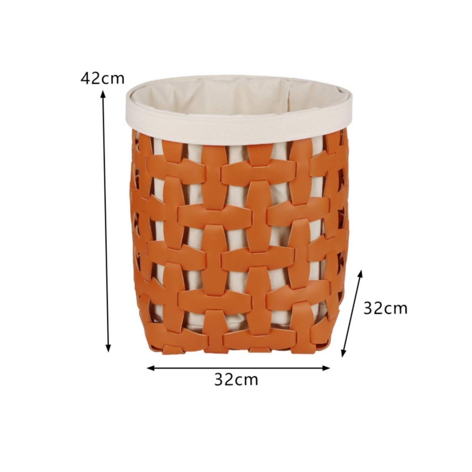 Cesta Almacenamiento | corativa, Multiusos, Cesta Almacenamiento en Forma Cubeta, para Dormitorio, Naranja, XL