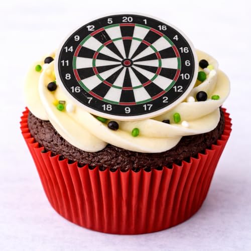 9 Muffinaufleger Dartscheibe, 6 cm, essbares Muffinfoto
