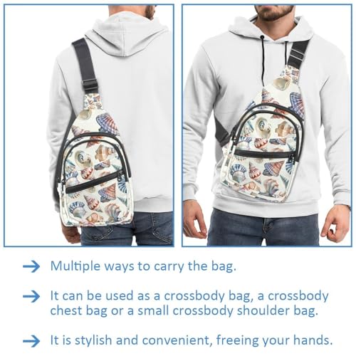 Mochila cruzada Fesh Sea Shell ajustable multicolor talla única 3