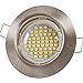Produktbild 6x Lu-Mi Einbaustrahler GU10 LED 3W SMD Warmweiß 230V"Edelstahl gebürstet/Rund (SD863)" Einbaurahmen mit GU10 Fassung