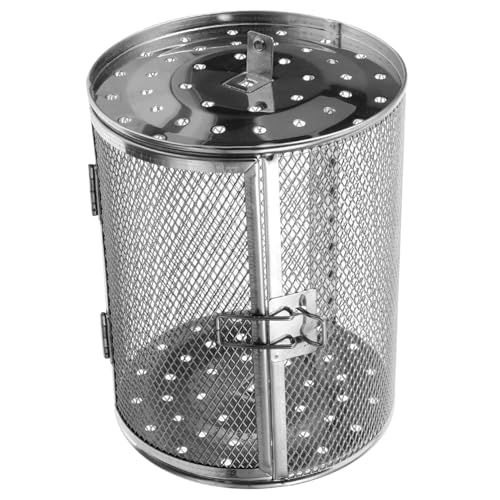 Cabilock Asador Parrilla Exterior Horno Cacerola Guantes Rejilla Para Hornear Sartén Para Asar Jaula Fregadora Eléctrica Tostador Cesta Freidoras Estante Cable Neto Silver Acero Inoxidable