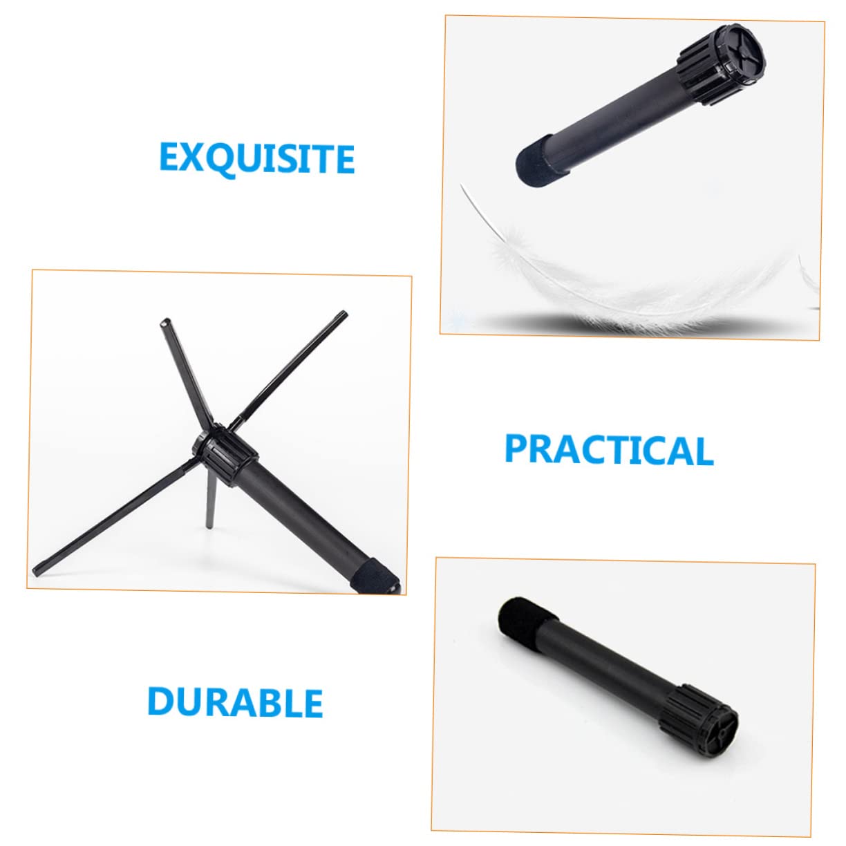 Levemolo 3pcs Clarinet Holder Flute Stand Holder Compact and Foldable Clarinet Rack for Wind Instruments