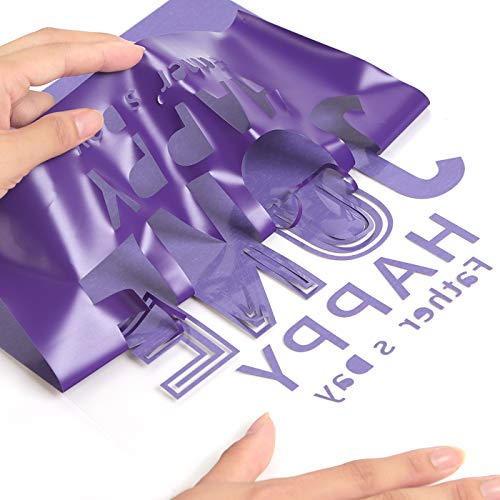 Image of RENLITONG Purple HTV Iron on Vinyl 12Inch by 10ft Roll Heat Transfer Vinyl for T-Shirt HTV Rolls for All Cutter Machine - Easy to Cut & Weed for Heat Transfer Design