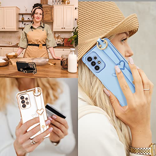 Coque Galaxy A52 antichoc silicone blanc avec support de doigt - 5