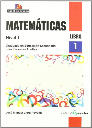 Portada de Matemáticas. Nivel I: Graduado en Educación Secundaria para Personas Adultas. Libro 1: 2