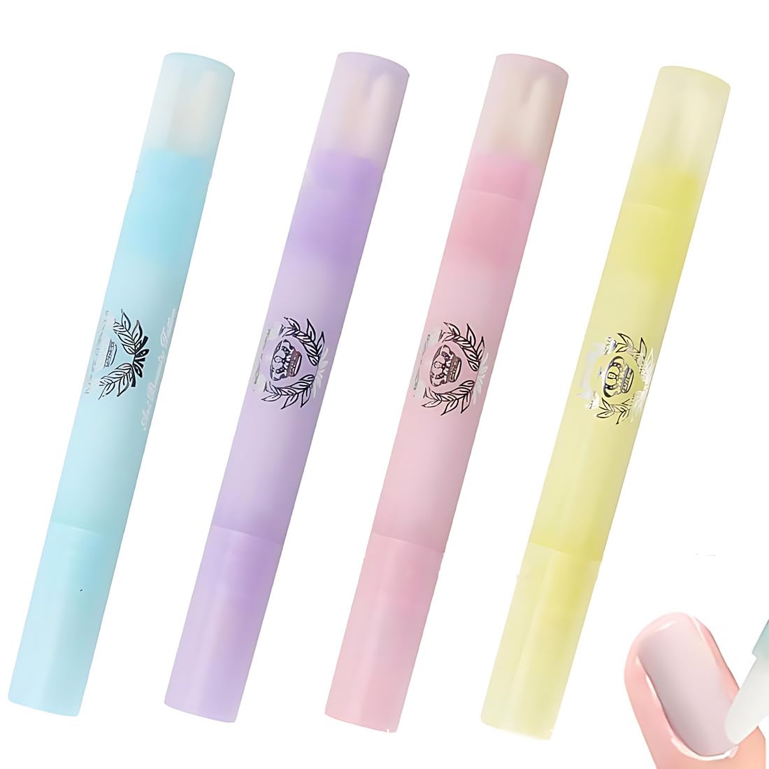 Lápiz corrector para uñas 4 unidades quita esmalte sin disolvente