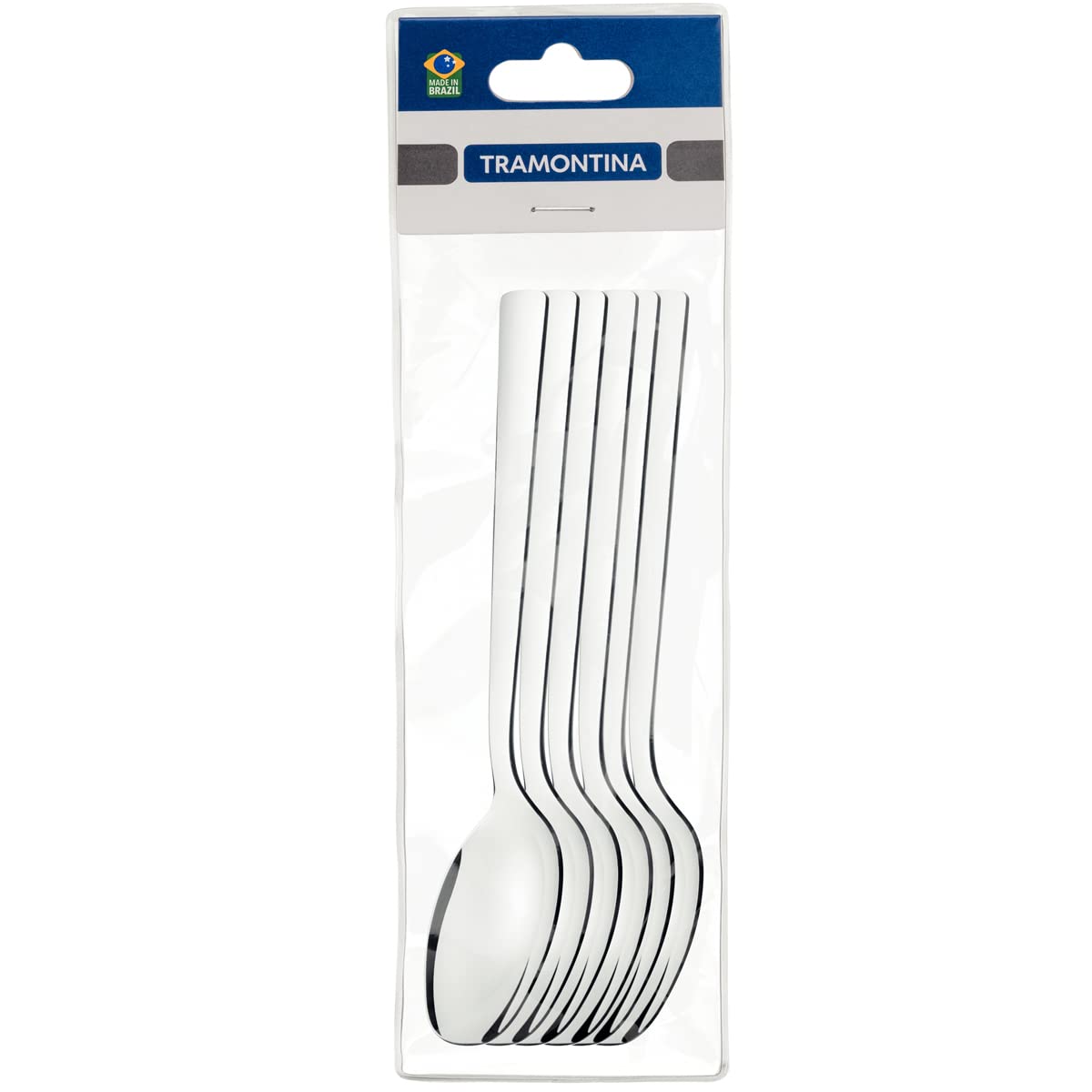 Tramontina Oslo 6 Pieces Stainless Steel Sugar Spoon Set with High Gloss Finish