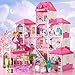 Lucky Doug Dollhouse for 3 4 5 6 7 Years Old and Older Girls Toddler, DIY Doll House Girl Toys with Dolls and Furniture Accessories, Doll House Christmas Birthday Gifts for Girls