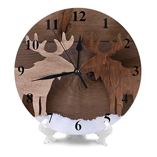 Orologio da parete con corna di corna di alce di