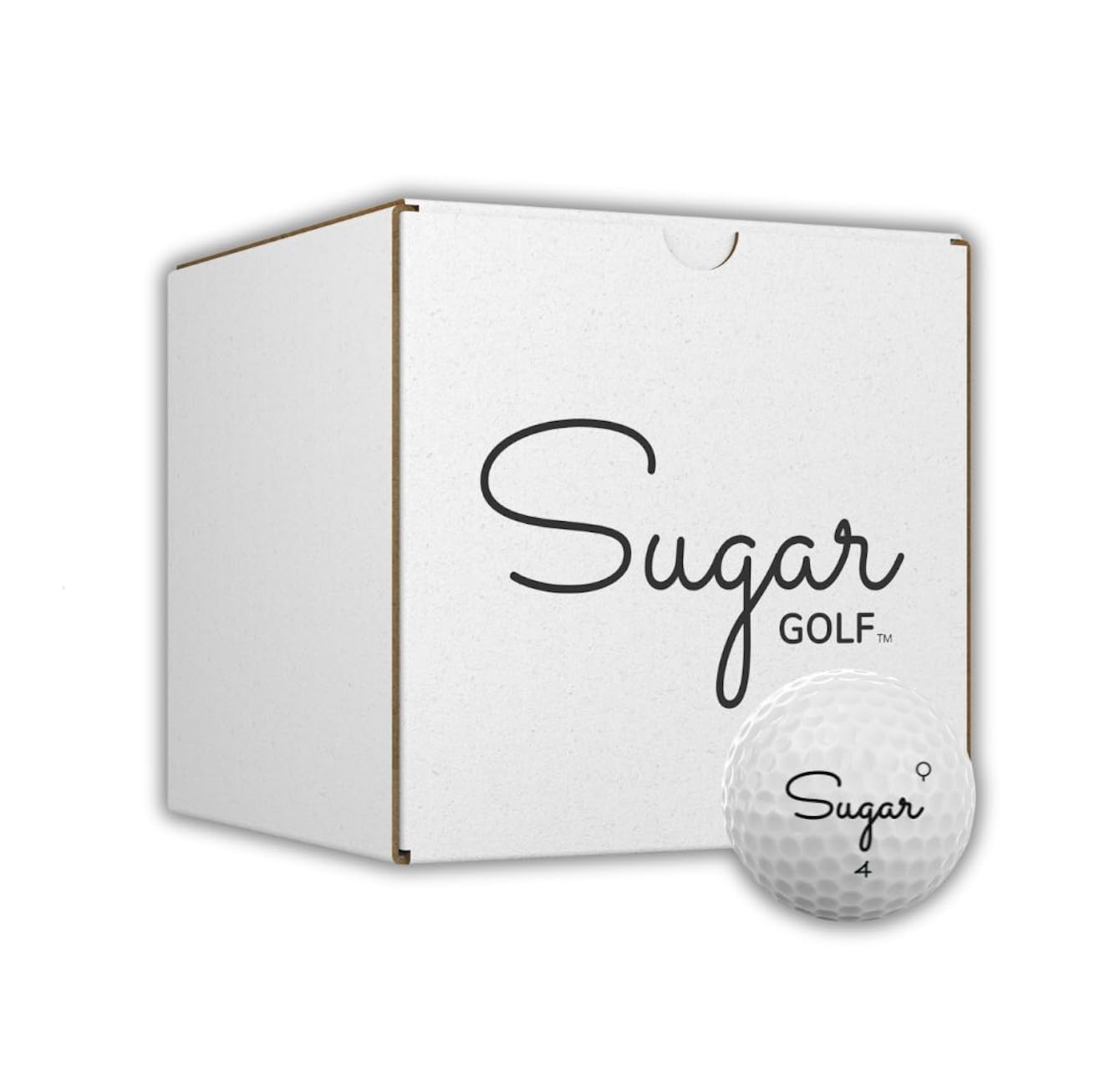 Sugar Golf Quad | 4-Piece Construction | Premium Urethane Cover | White | 8 Golfballs