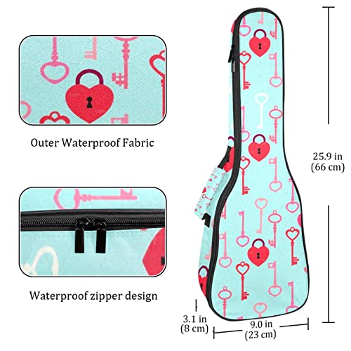 Housse de ukulélé avec serrure et clé – Sac à dos avec sangle réglable - Les Beatles, Paul McCartney, John Lennon, RIngo Starr, George Harrison Housse de ukulélé avec serrure et clé - Sac à dos avec sangle réglable – Image 5