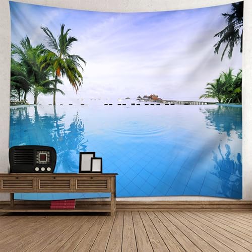Cortina de pared de paisaje ideal para renovar el ambiente de tu salón