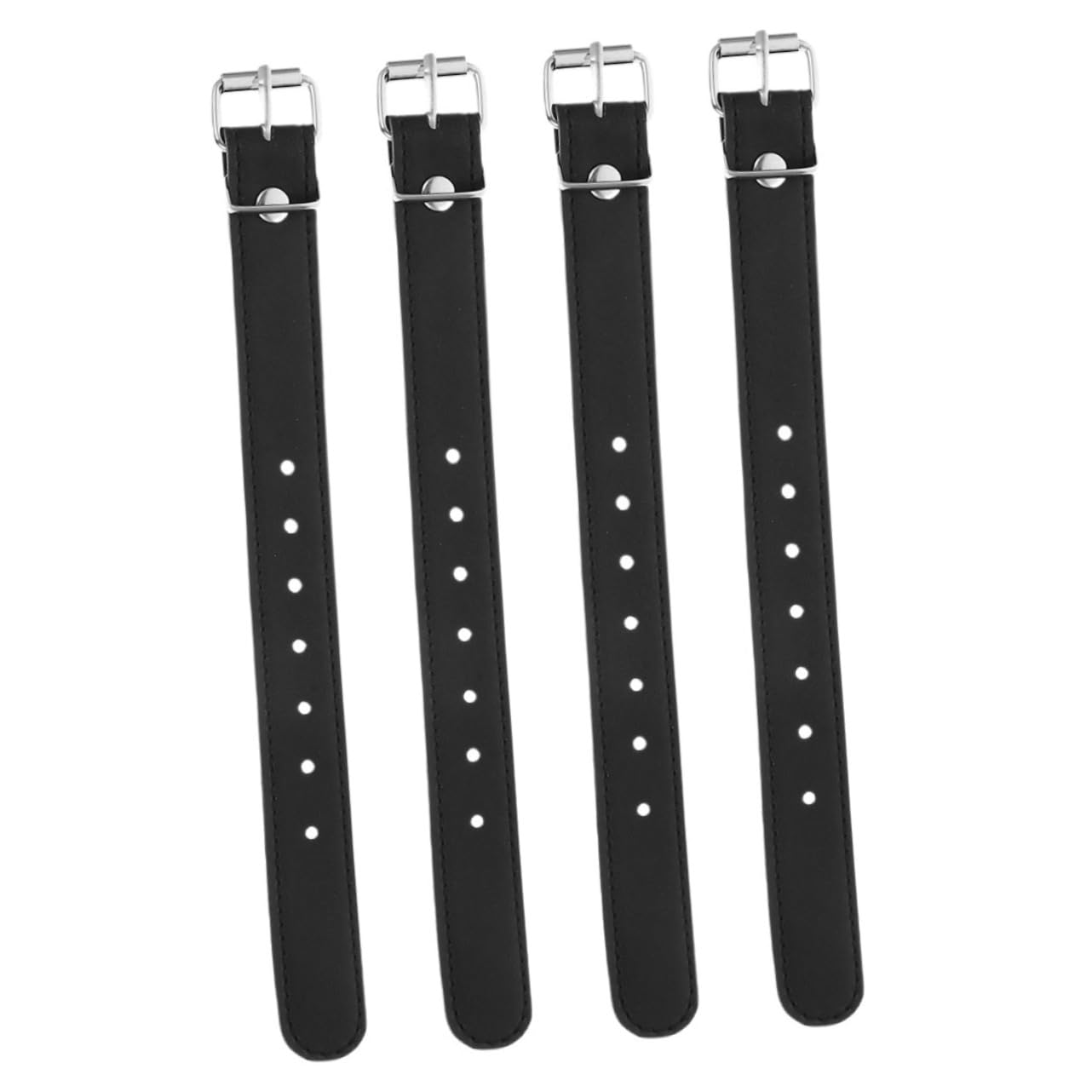 Happyyami 4pcs Durable PU Straps for Bicycle Basket Reliable and PU Construction Secure Attachment for Front Handlebar Cycling Accessories for Bikes