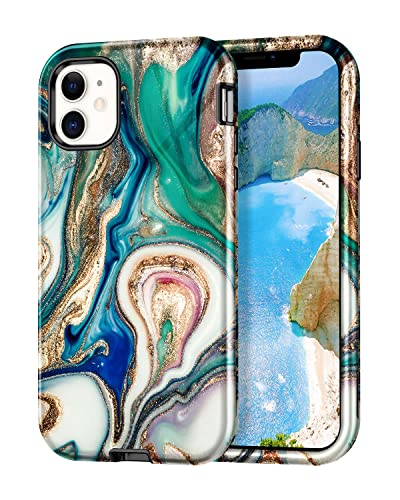 Protection intégrale iPhone 11 coque 3 en 1 robuste et élégante bleu sable