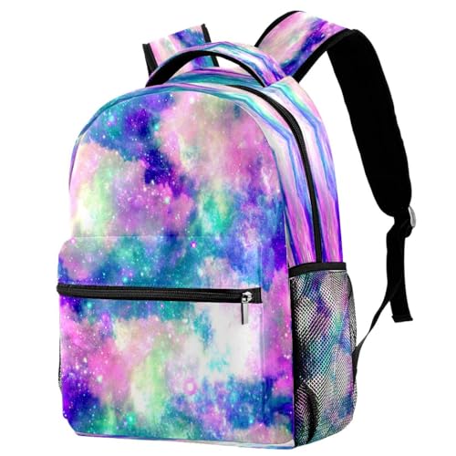 Sac à dos d'école adolescents filles garçons multicolore espace voyage 40cm