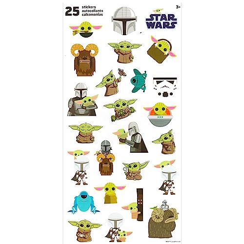 Image of Mandalorian Arts and Crafts Kit for Kids - Bundle with DIY Star Wars Make Your Own Mini Bath Mat Rug Plus Stickers, More | Star Wars Latch and Hook Baby Yoda Wall Art