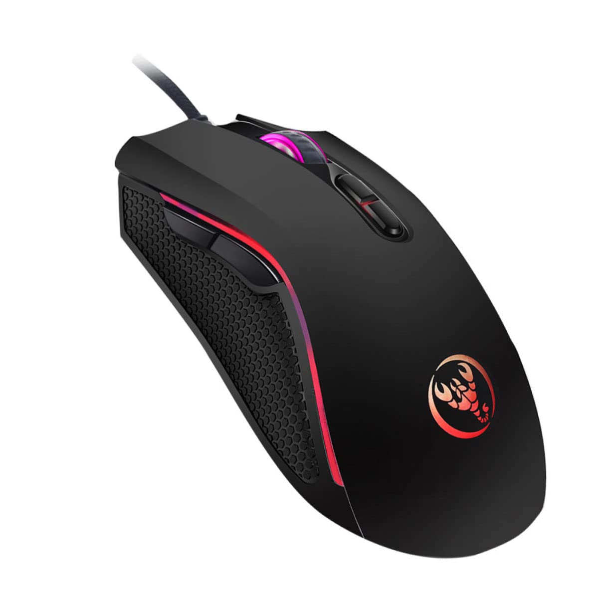 Ratón gaming RGB SHINEOFI con cable ratón luminoso dpi ajustable 8