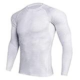 4. Adecuado para salir Mallas para Hombre Entrenamiento Deportes Fitness Correr Sudadera de Manga Larga Secado rápido Camiseta de Manga Larga Ropa