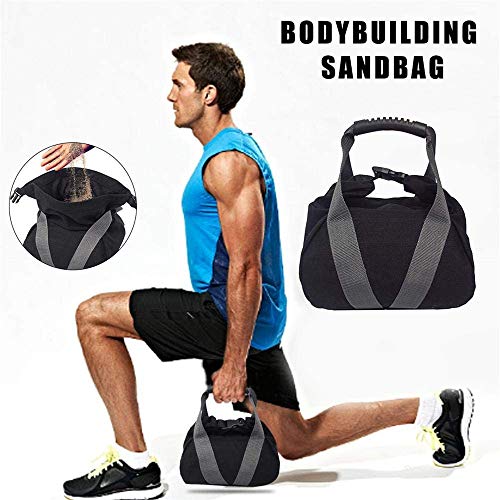 hmkazm Bolsa de Arena Ajustable Kettlebell, Bolsa de Arena Portátil Kettlebell de Arena Suave, Levantamiento de Pesas con Mancuernas, para Entrenamiento Funcional Levantamiento de Pesas