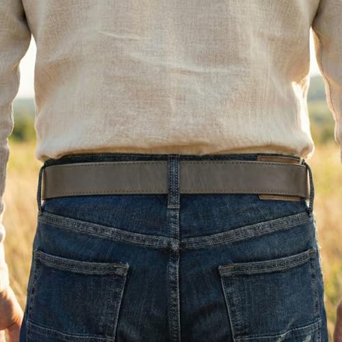 Image of BC Belts Leather Belt Strap with Vintage Distressed Texture 1.5 inch Wide with Snaps and without Buckle