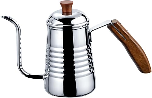Miniatura 2 de Stainless Steel Gooseneck Kettle with Wooden Handle  700ml (24oz) Pour Over Coffee & Tea Kettle, Precision Spout for Water Flow Control, 304
