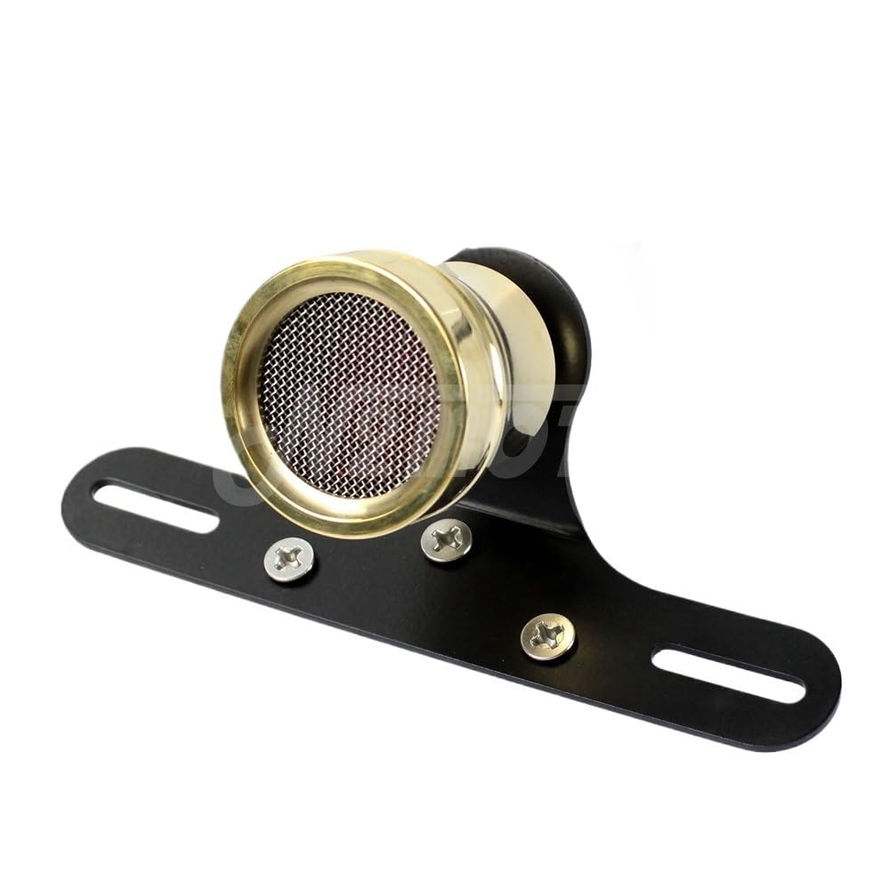 Fanale Posteriore Moto Stop Luce Motocicletta In Ottone Per Fanale Posteriore A LED Personalizzato Per Cafe Per Scrambler Griglia A Maglie Lampada Stop Freno Con Luce Targa