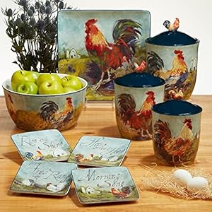 Certified International Rooster Meadow 22 oz. Mugs, Set of 4 Certified International Rooster Meadow 22 oz Mugs Set of 4