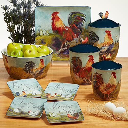Certified-International-Rooster-Meadow-22-oz-Mugs-Set-of-4 Certified International Rooster Meadow 22 oz Mugs Set of 4