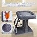 TWDEPART Cat Tree Tower with Cat Scratching Post for Indoor Cats, Activity Centre Climbing Tree with Scratching Board and Playful Toy Balls, Grey