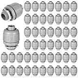 SHENLIU 50 Pack 1/2 inch Liquid Tight Connector, 180 Degree PVC Flexible Conduit Connector Conduit Fittings Straight Fittings Home Kitchen Bathroom Tube Tool Convenient to Use