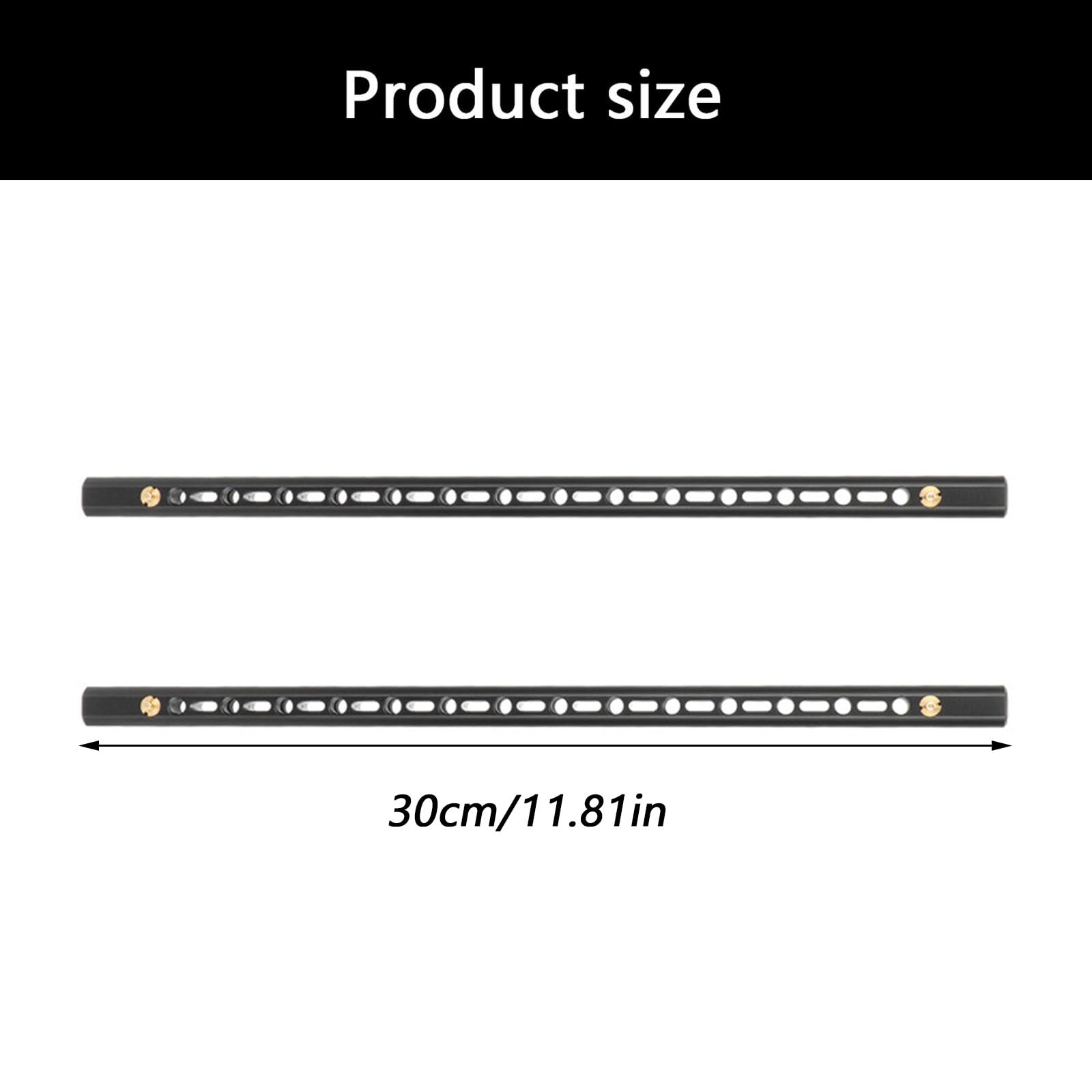 Tubo prolunga multifunzione con asta da 15 mm con fori per viti da 1/4 pollice per supporto per videocamera DSLR Supporto per fotocamera regolabile