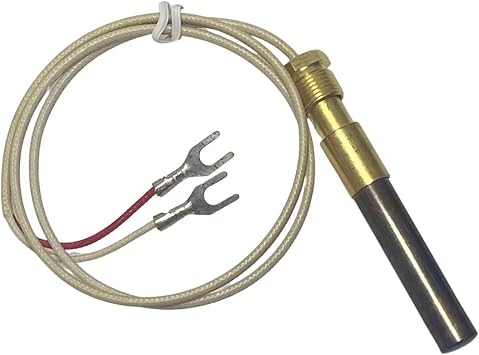 24" 750mv Thermopile for Heat Glo Heatilator Fireplace Thermopile Replacement Fireplace&Stove Accessories for Fire Gas Stoves Gas ovens/gas grills/gas boilers/gas water heaters 24" Glass Fiber