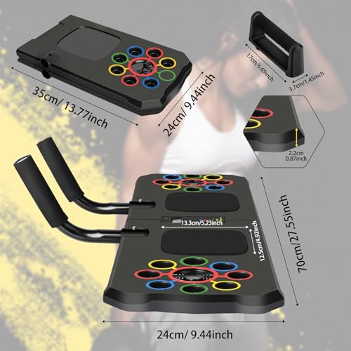 Push Up Board with Automatic Count, 24 in 1 Press Up Board Exercise Equipment for Home Use, System Fitness Floor Chest Muscle Exercise Professional Equipment Burn Fat for Men & Women Strength Training - Image 4