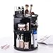 Etmury 360 Rotating Makeup Organizer, Spinning Make Up Caddy Storage Shelf Vanity Counter Display Box Adjustable Carousel Round Black