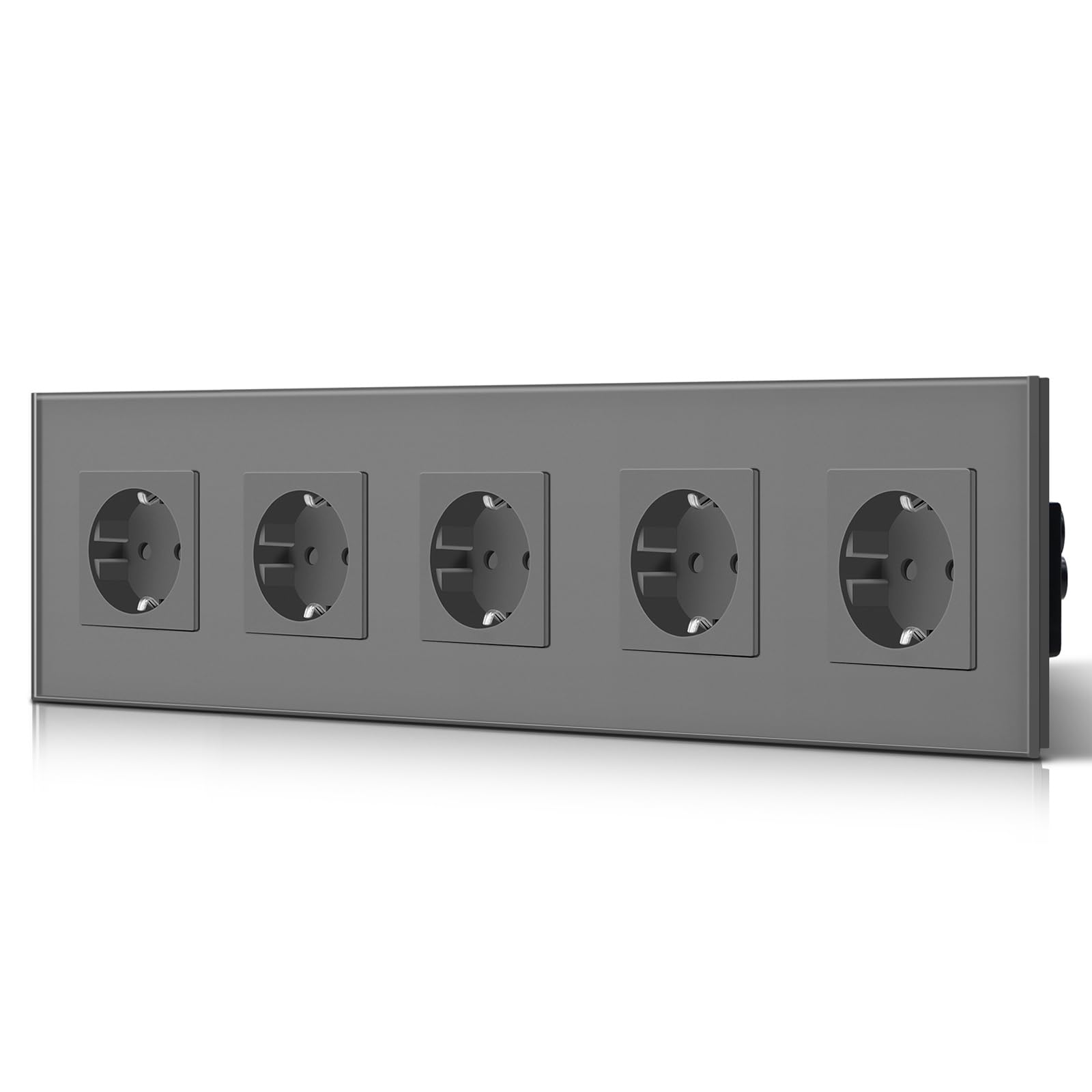 BSEED Enchufe de Pared con USB C,Enchufes Dobles Empotrados con Cristal,Toma de Corriente,Seguridad infantil,Fácil de Instalar,M Serie,2 Enchufes con USB y Tipo C,157mm Blanco — view 17