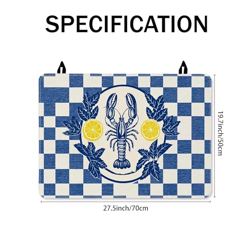 Housse pour plaque de cuisson à induction lavable et imperméable bleu marine