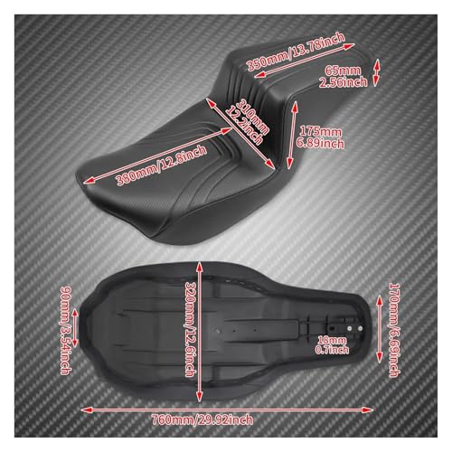 Selle de moto biplace pour éliminer la fatigue du passager sur Road King et FLHT