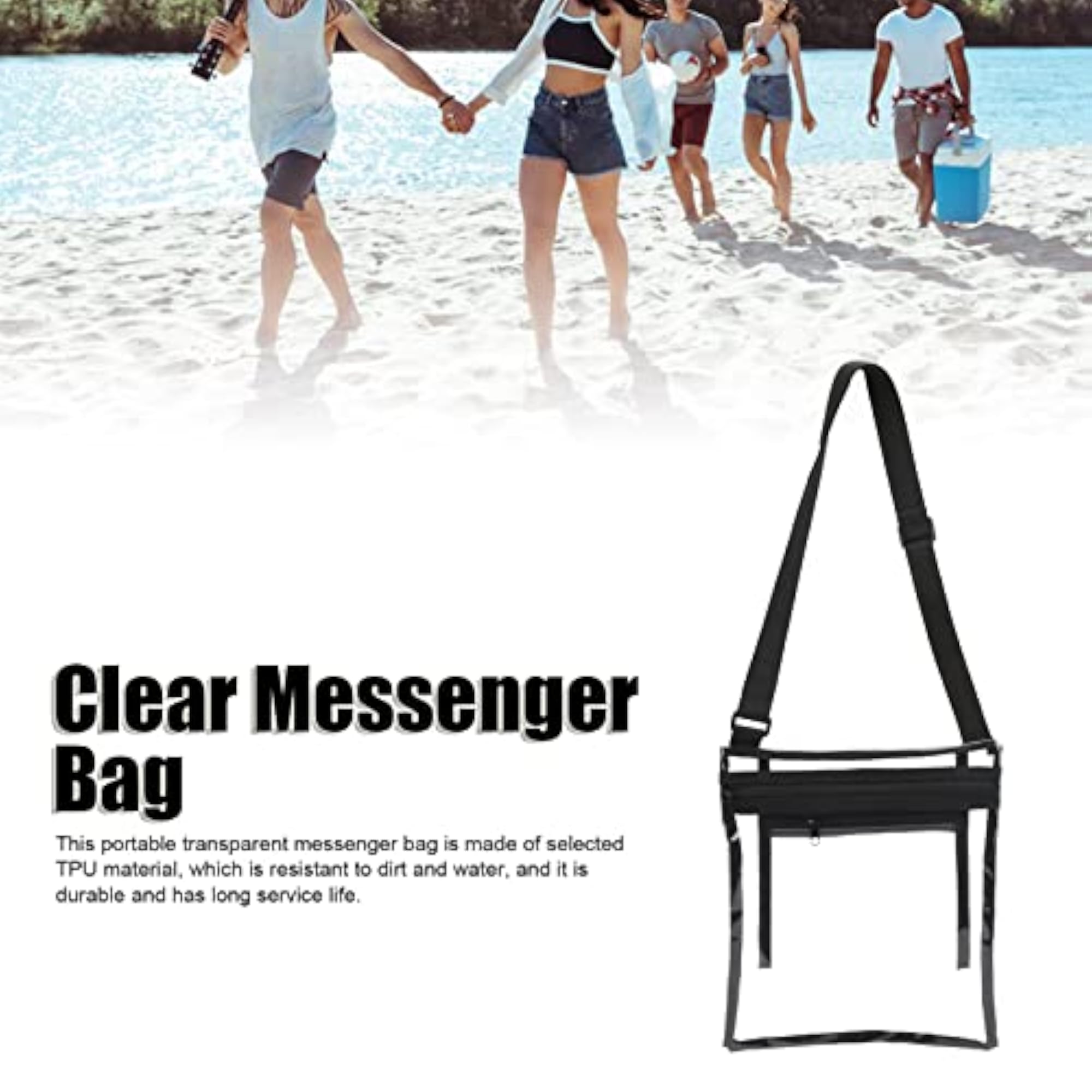 Clear Messenger Bag for Concerts and Events