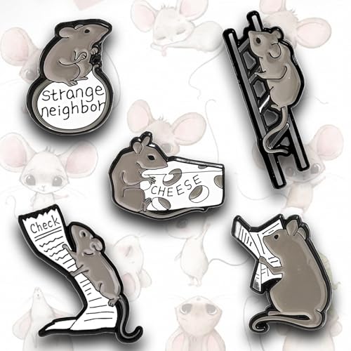 Image of 5Pcs Cute Coffee Cat Sloth Enamel Pin Set Cartoon Animal Coffee Cup Brooch Badges, Funny Lapel Pins for Backpacks, Jackets, Bags, Coffee Lover Gift
