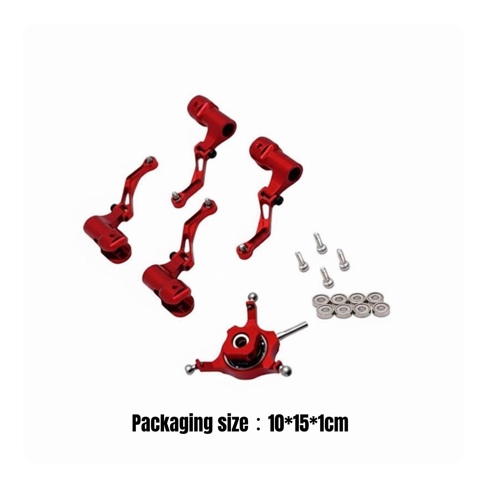 kowaku Industrial Vehículo Accesorio RC Kit Mejora Conjunto Rotor Cabezal Placa Soportes de Construcción Metálica Resistente Adecuado para Sesiones de Entrenamiento Aeromodelismo Clubes, Rojo